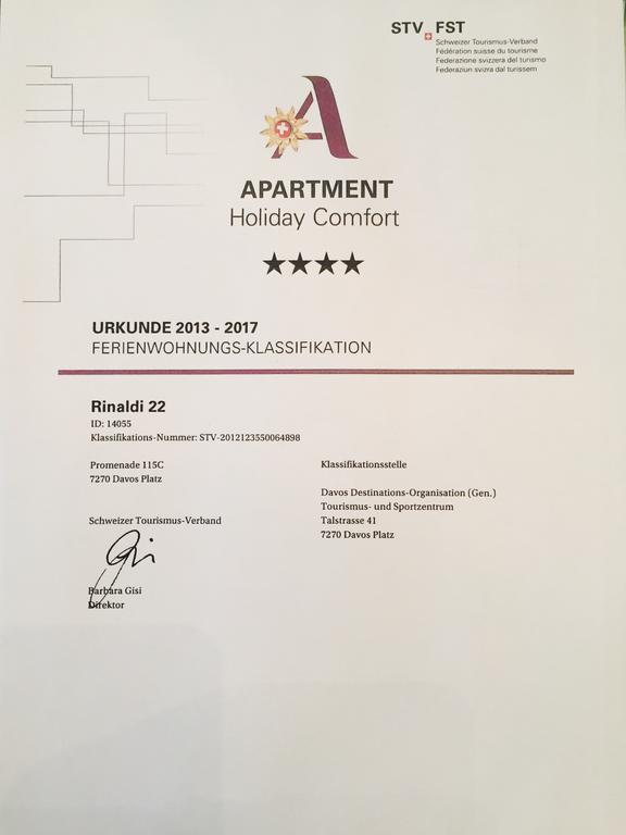 At Rinaldi 22 Lägenhet Davos Exteriör bild